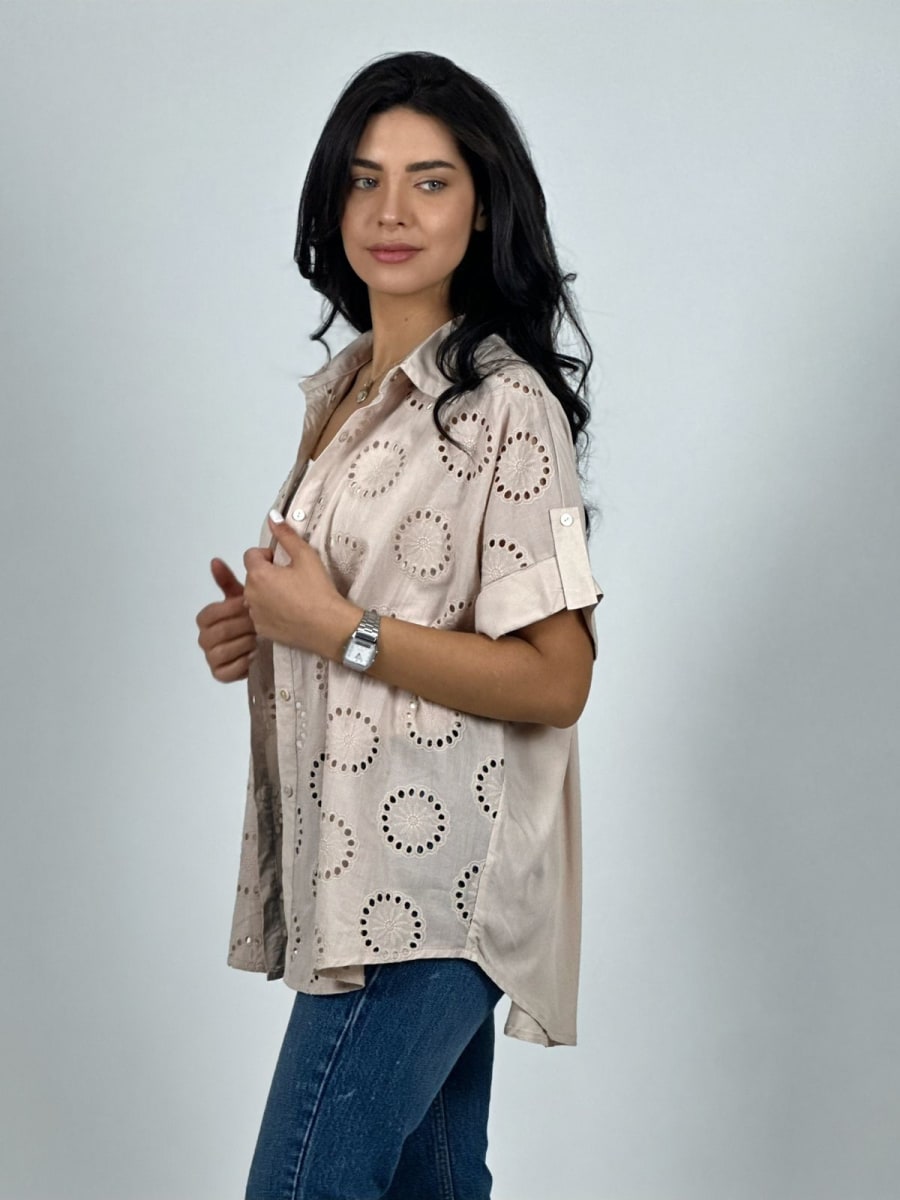 Blusa Viscosa Broderi Triple Corazon A1-147