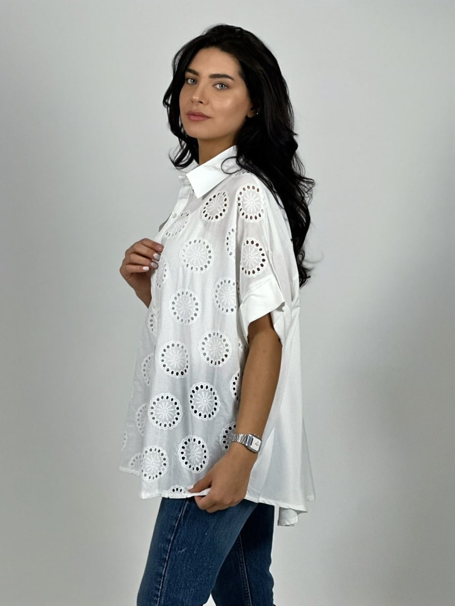 Blusa Viscosa Broderi Triple Corazon A1-1410