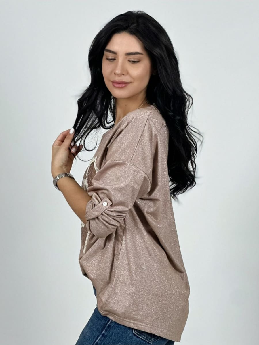 Polera Acetato Corazon Brillante y Blonda A1-205