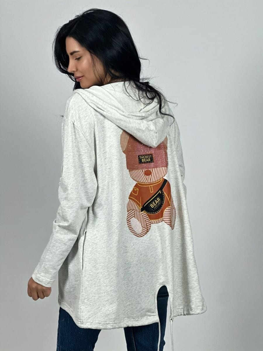 Polerón Abotonado con Gorro A1-235