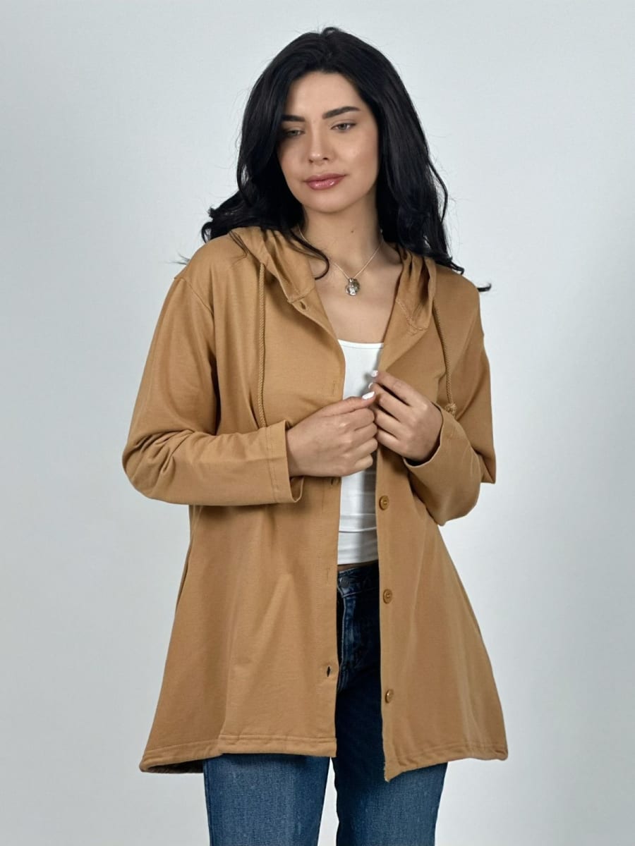 Polerón Abotonado con Gorro A1-237