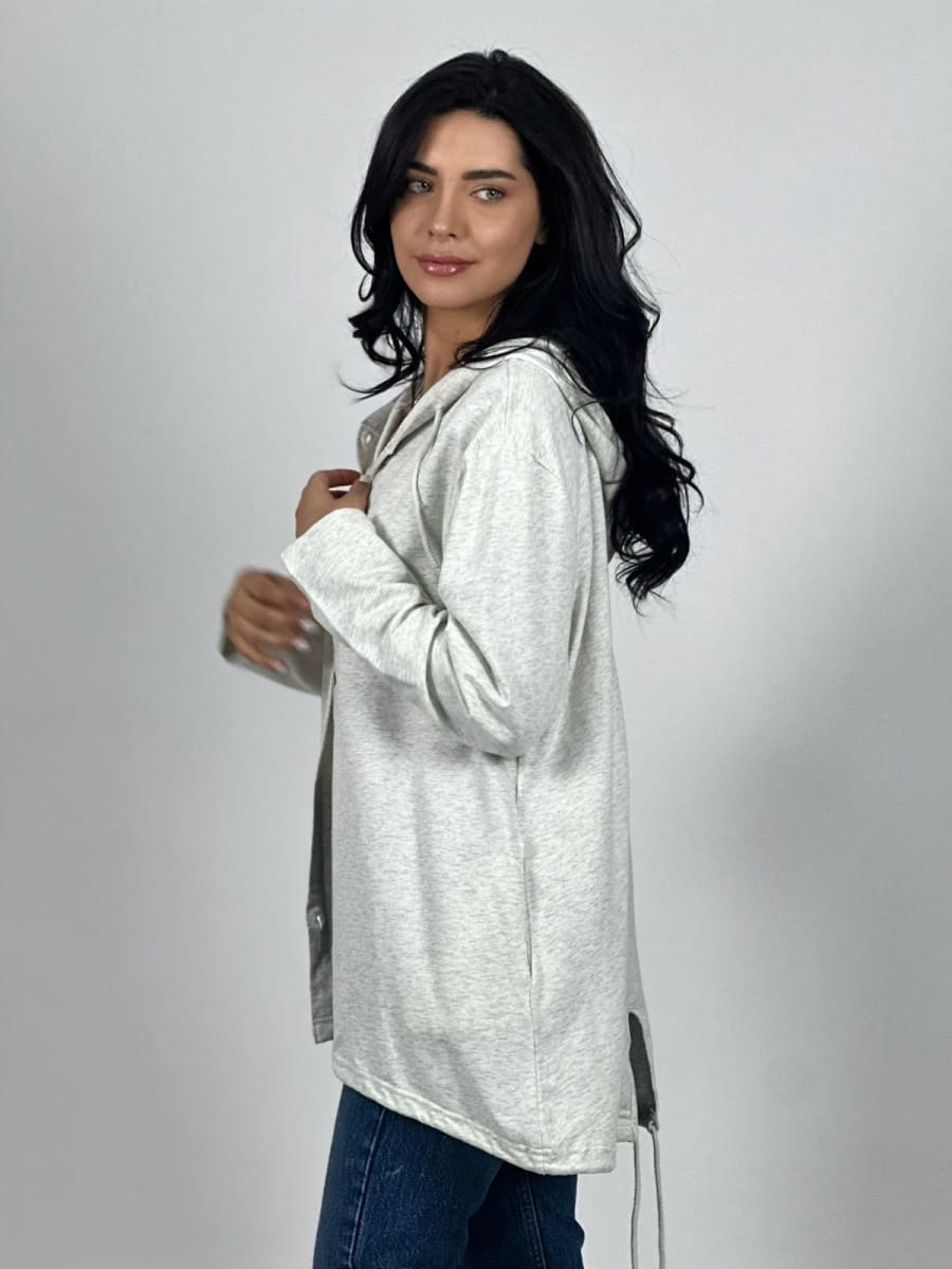 Polerón Abotonado con Gorro A1-236