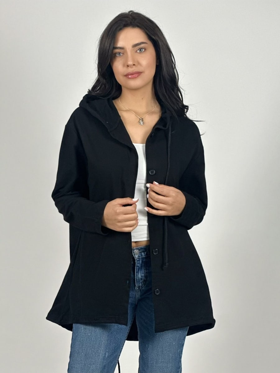 Polerón Abotonado con Gorro A1-231