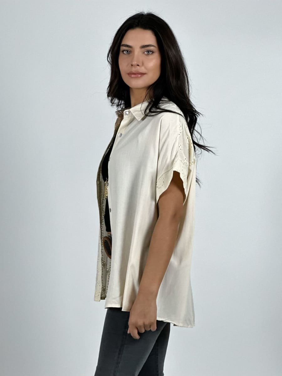 Blusa Lino Diseño Broderi A1-303