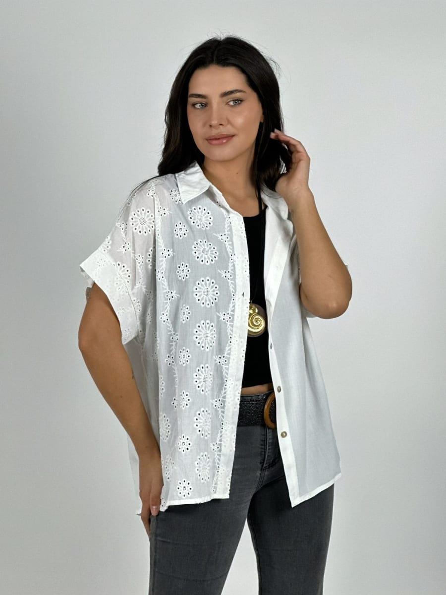 Blusa Lino Diseño Broderi A1-308