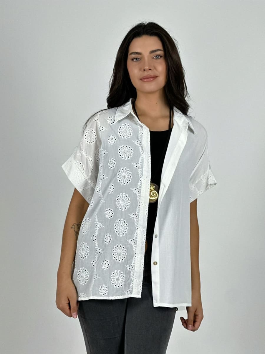 Blusa Lino Diseño Broderi A1-309
