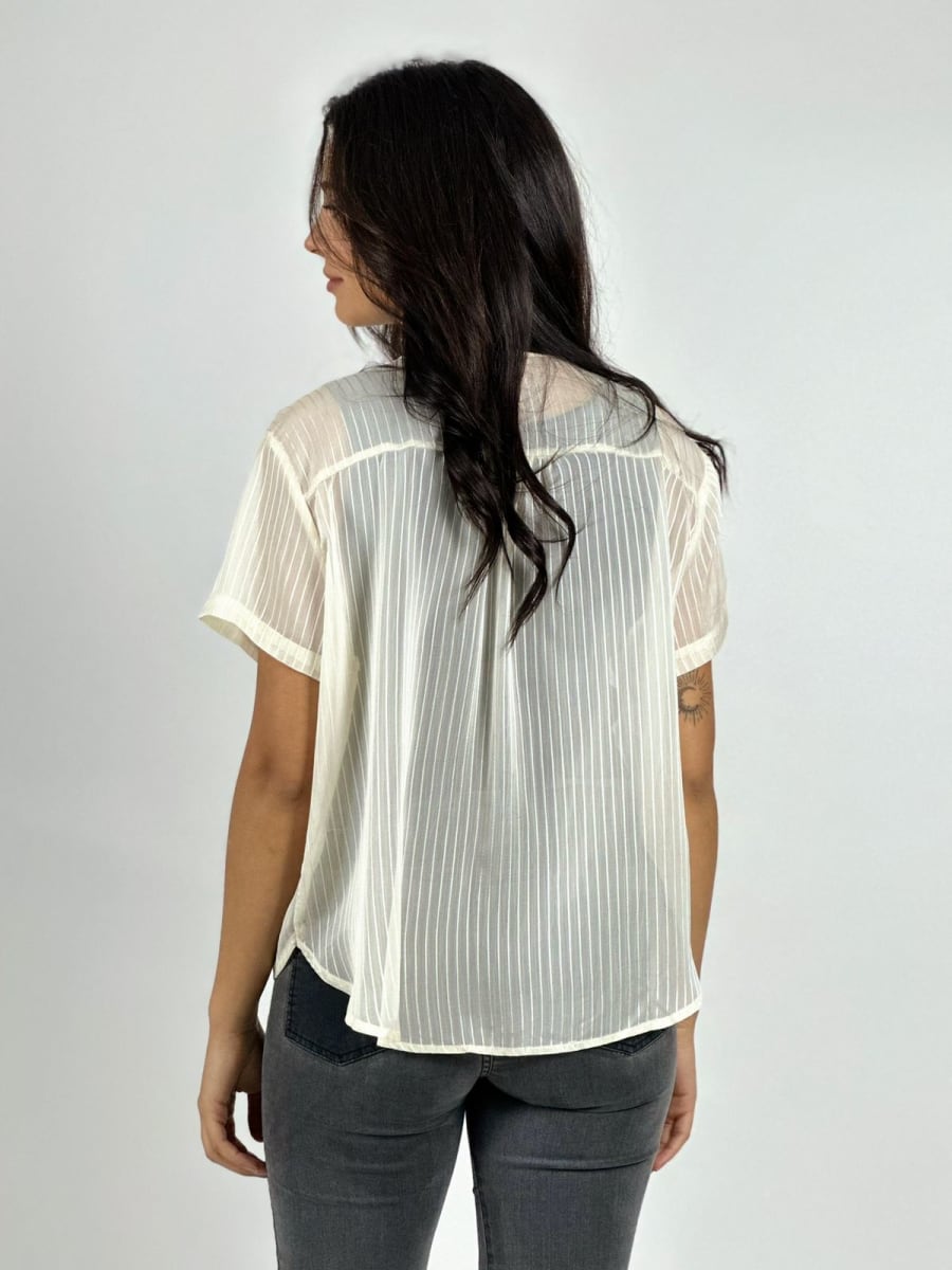 Blusa Encaje Flores Bordadas A1-403