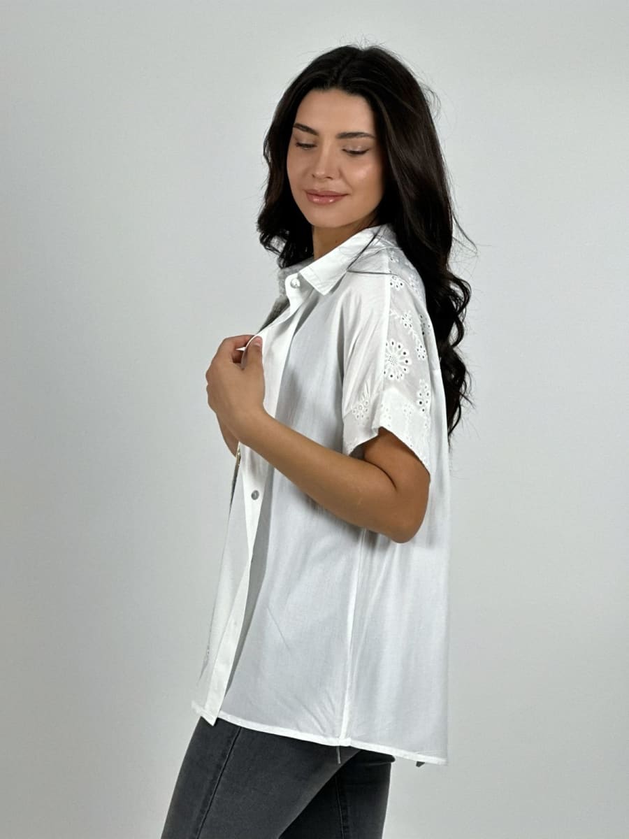 Blusa Lino Diseño Broderi A1-3010