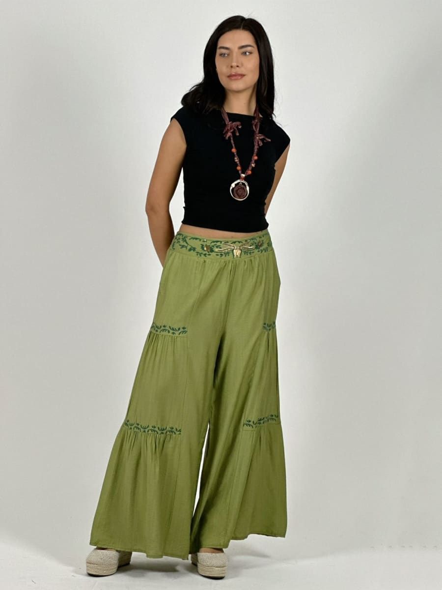 Palazzo Viscosa Toques Boho Chic A4-924