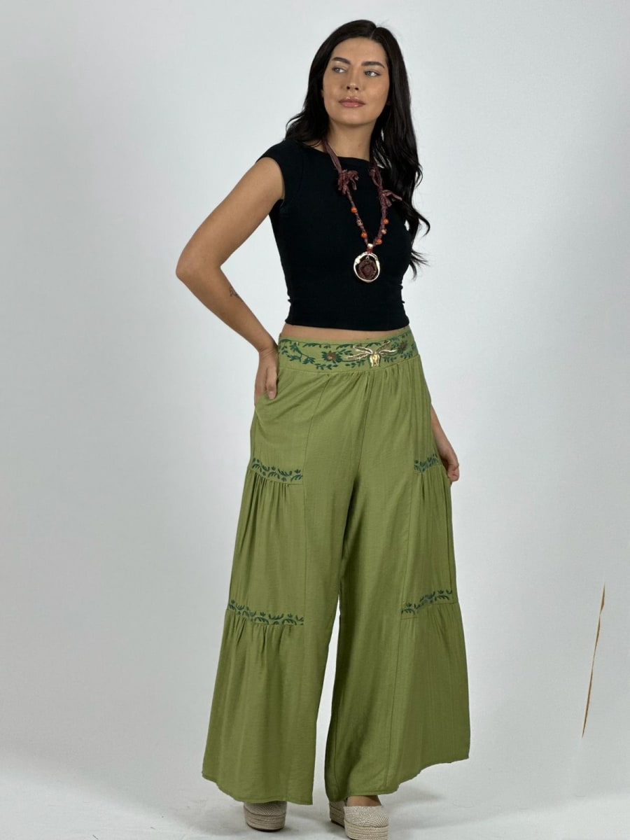 Palazzo Viscosa Toques Boho Chic A4-925