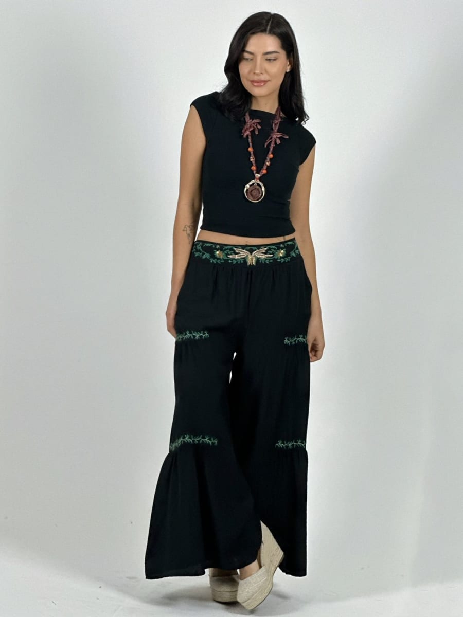 Palazzo Viscosa Toques Boho Chic A4-9212