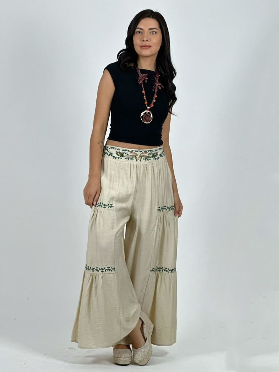 Palazzo Viscosa Toques Boho Chic A4-9215