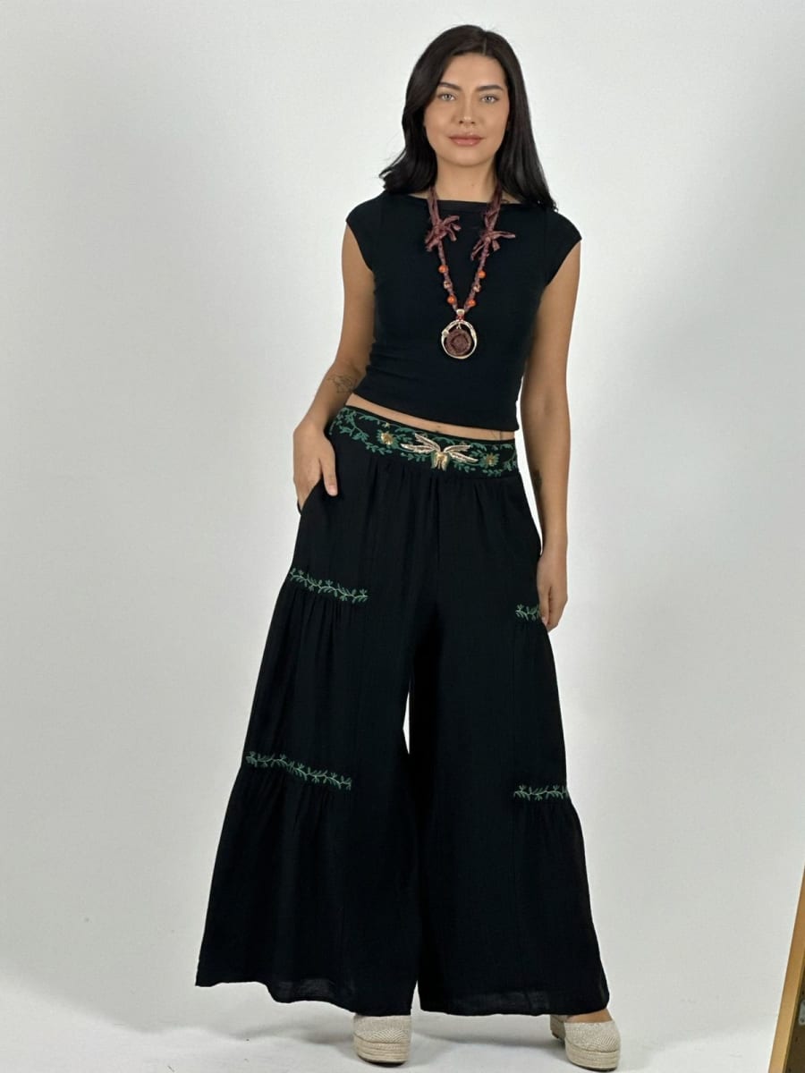 Palazzo Viscosa Toques Boho Chic A4-9211