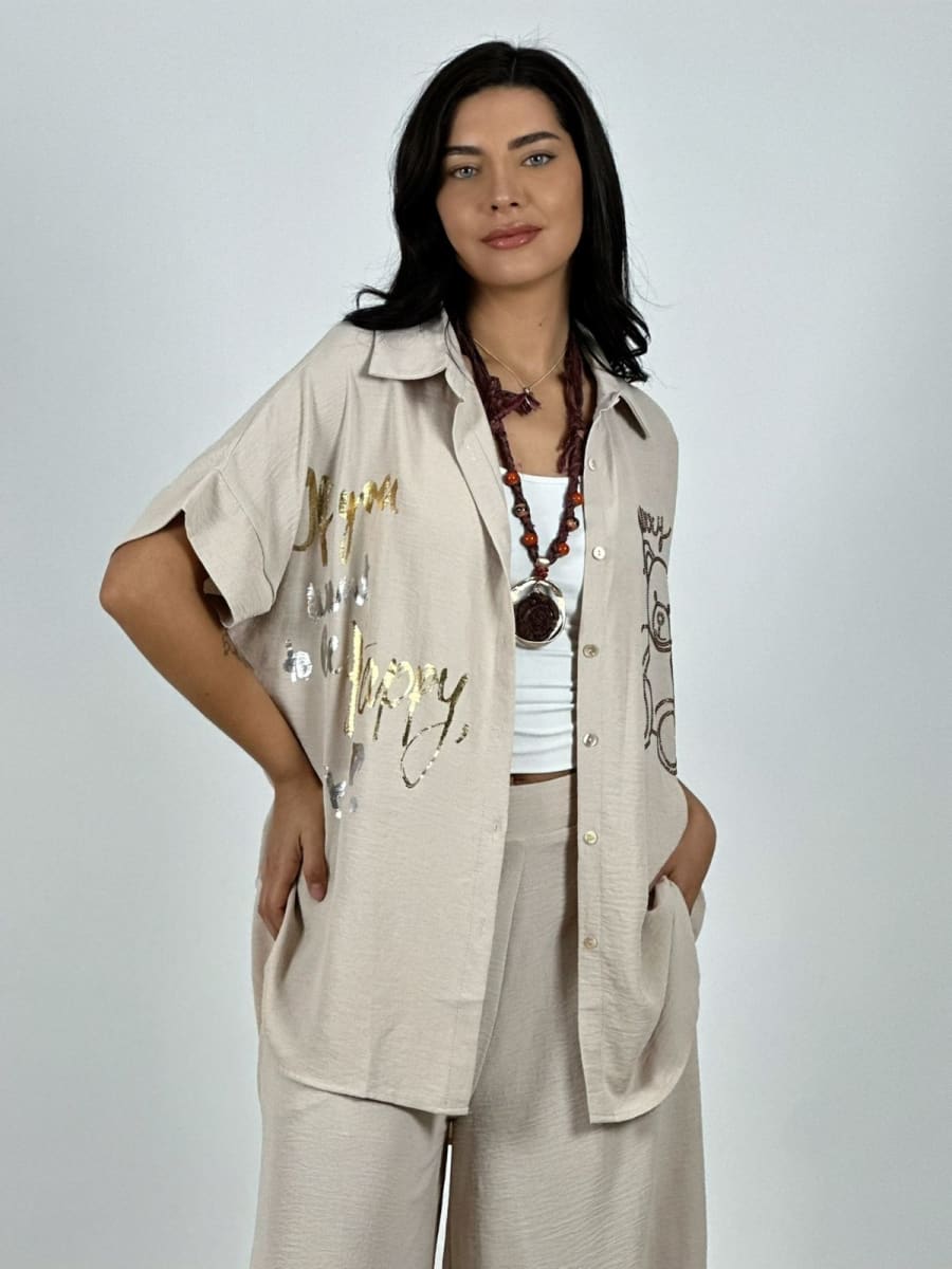 Blusa Crepe HAPPY MERRY Oso Brillante A1-382