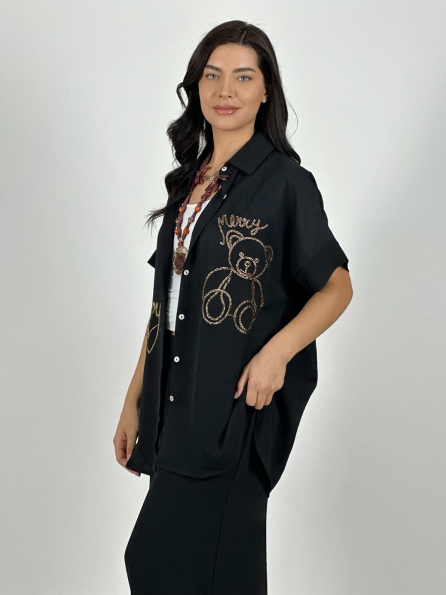 Blusa Crepe HAPPY MERRY Oso Brillante A1-385