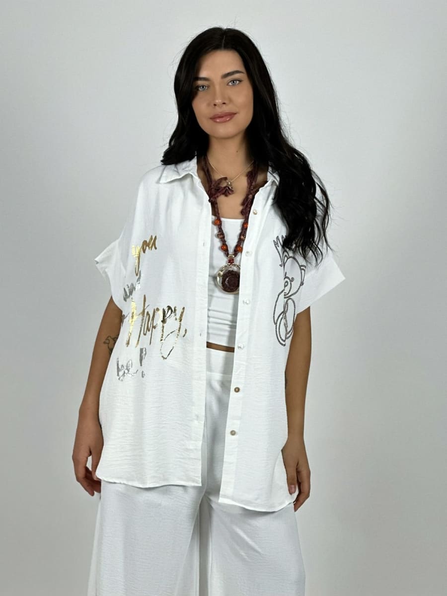 Blusa Crepe HAPPY MERRY Oso Brillante A1-387