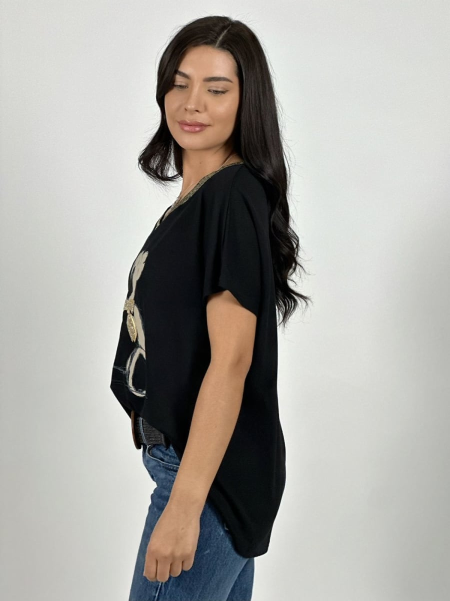 Polera Estampado OSO con Brillo A1-216