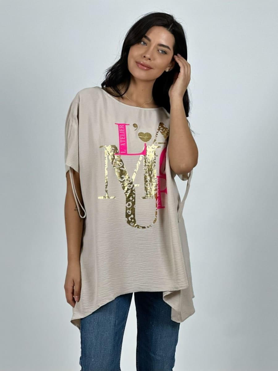 Polera Casual Crepe L*AMOUR Print/Color A1-334