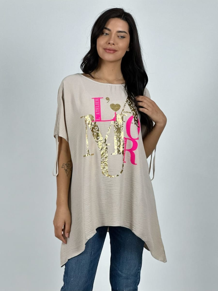 Polera Casual Crepe L*AMOUR Print/Color A1-335