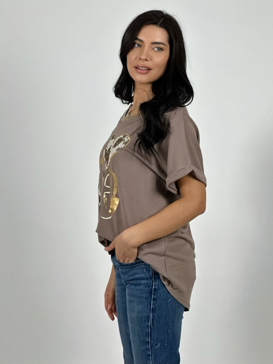 Polera LOVE Brillo y Lentejuelas A1-339