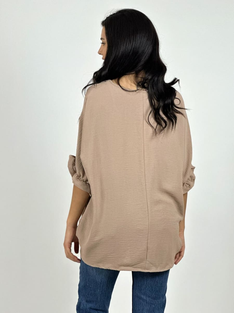 Polera Crepe Flor de Lentejuelas A1-383