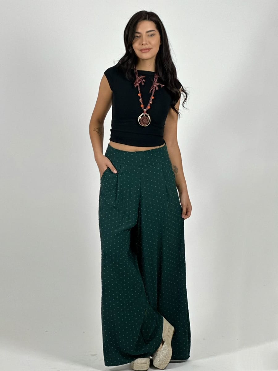 Palazzo Casual Cey Puntos Bordados A3-743