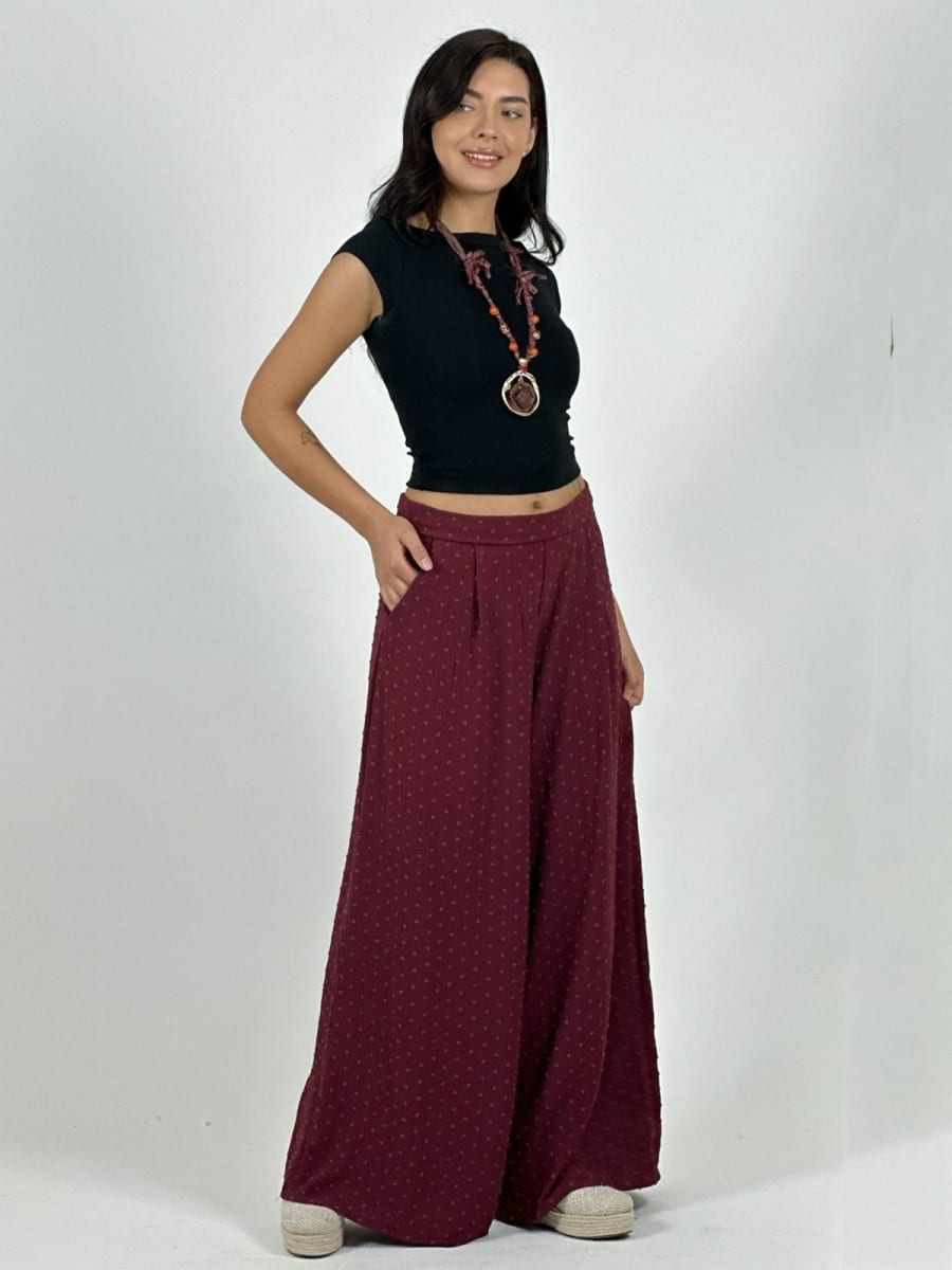 Palazzo Casual Cey Puntos Bordados A3-746