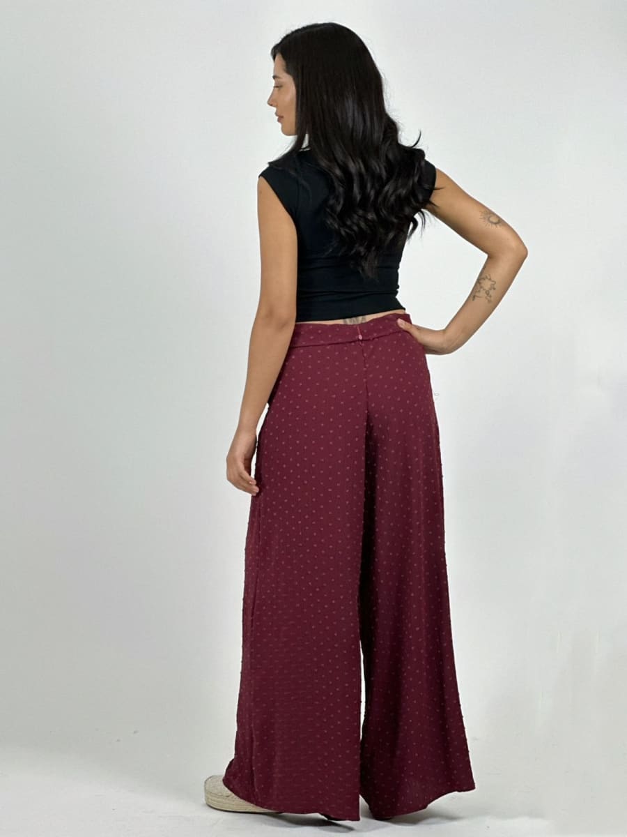 Palazzo Casual Cey Puntos Bordados A3-747