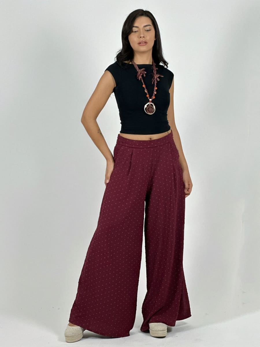 Palazzo Casual Cey Puntos Bordados A3-745