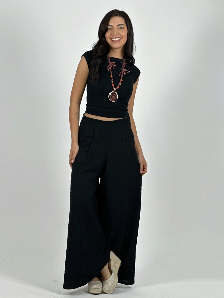 Palazzo Casual Cey Puntos Bordados A3-749