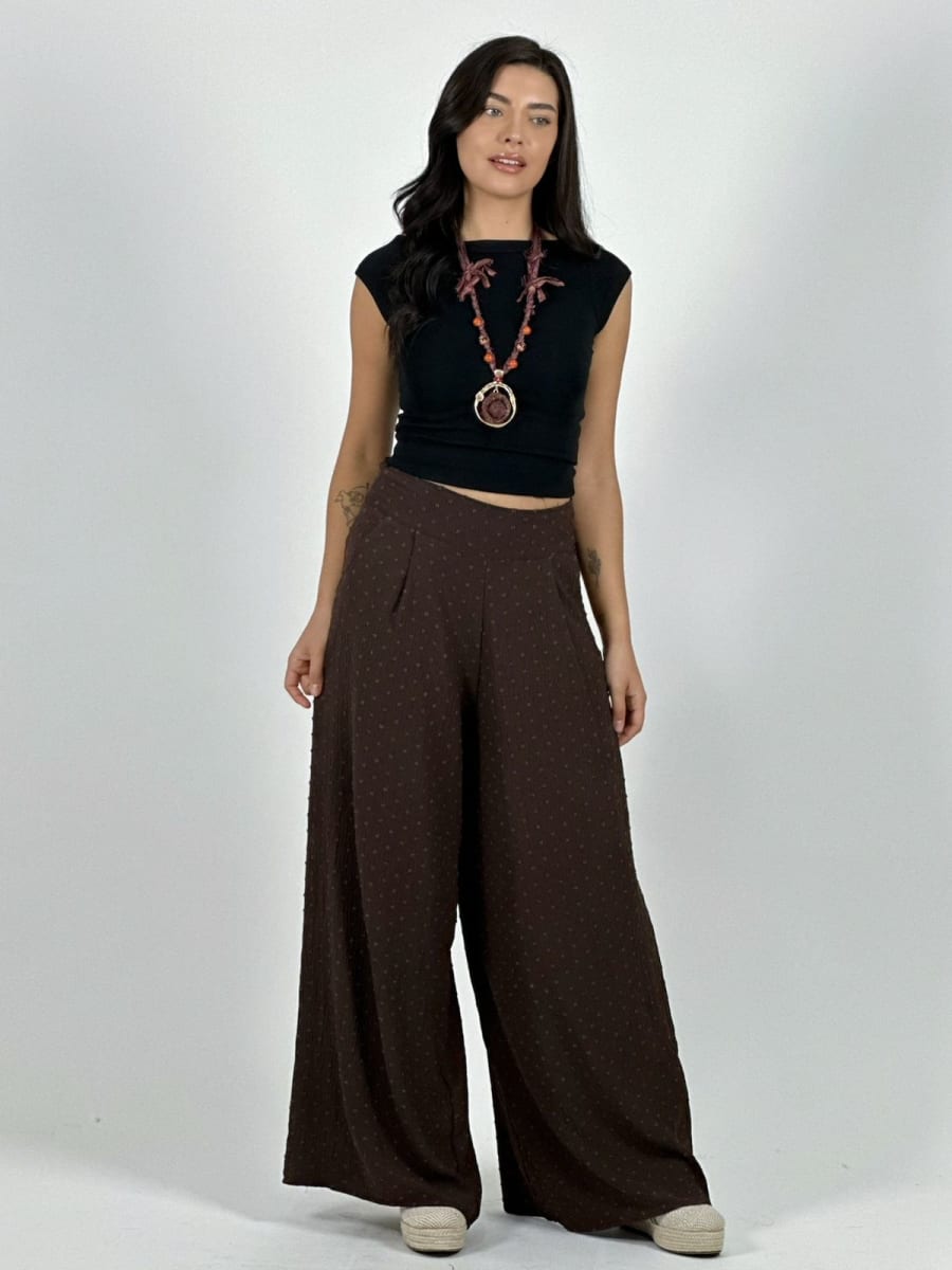 Palazzo Casual Cey Puntos Bordados A3-7411