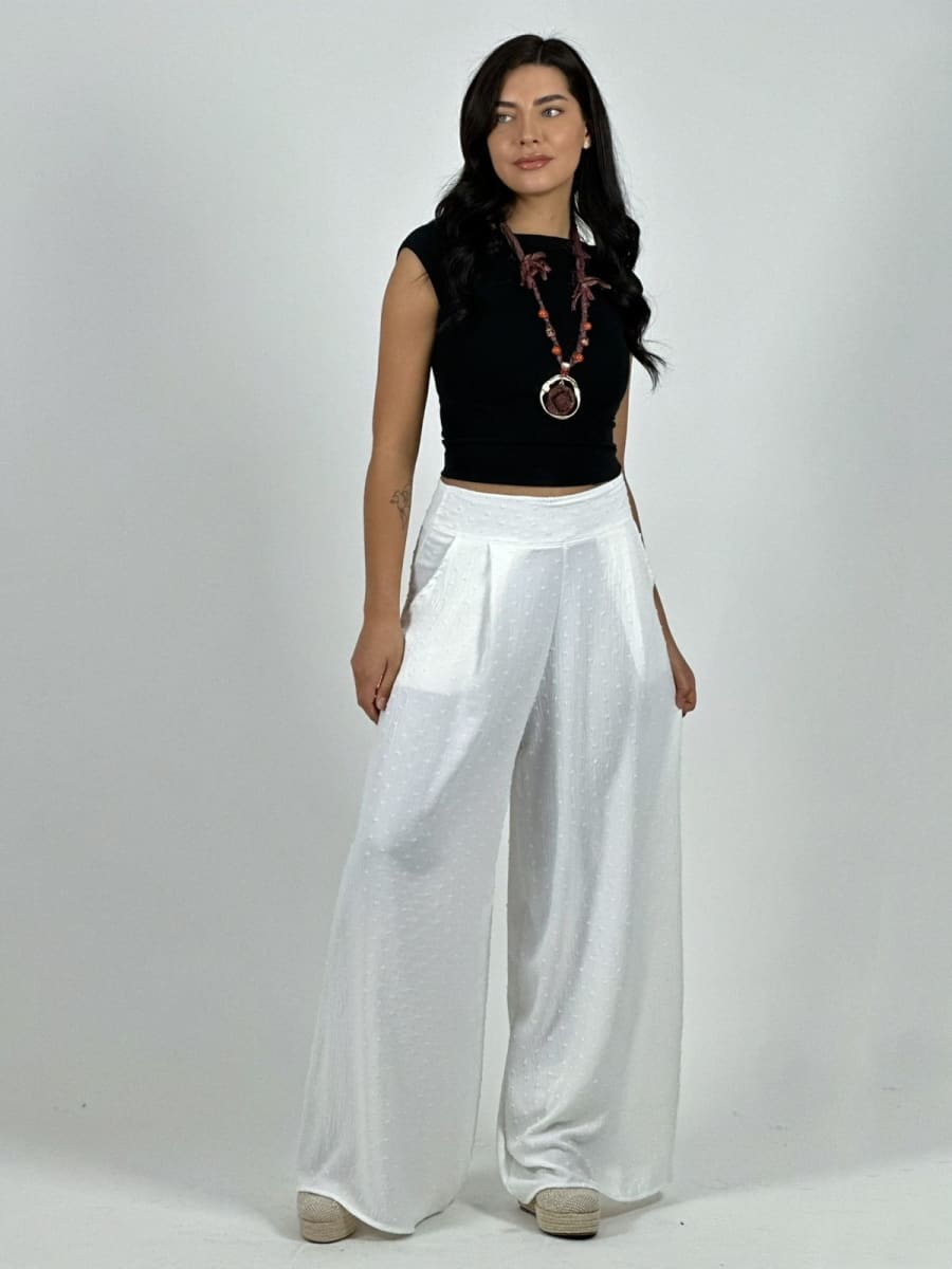 Palazzo Casual Cey Puntos Bordados A3-7415