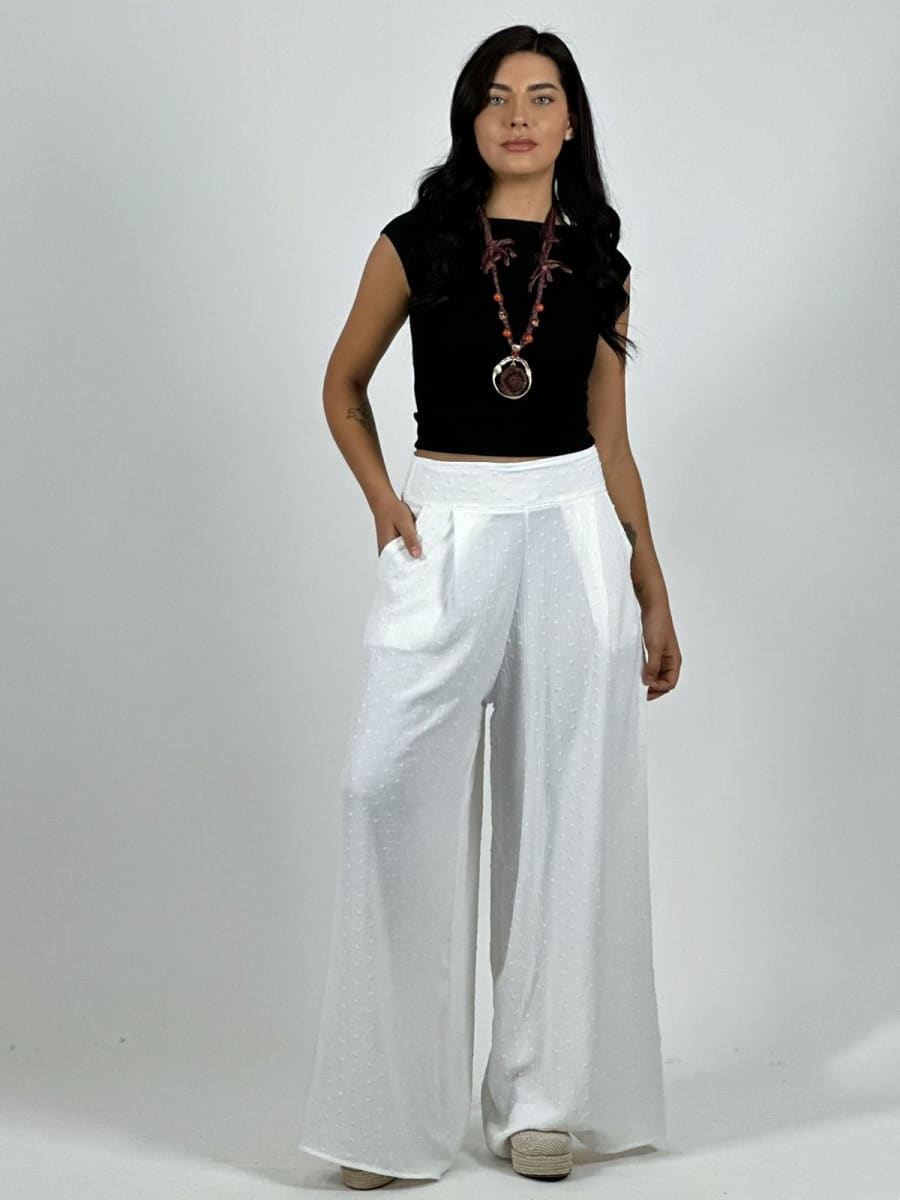 Palazzo Casual Cey Puntos Bordados A3-7414