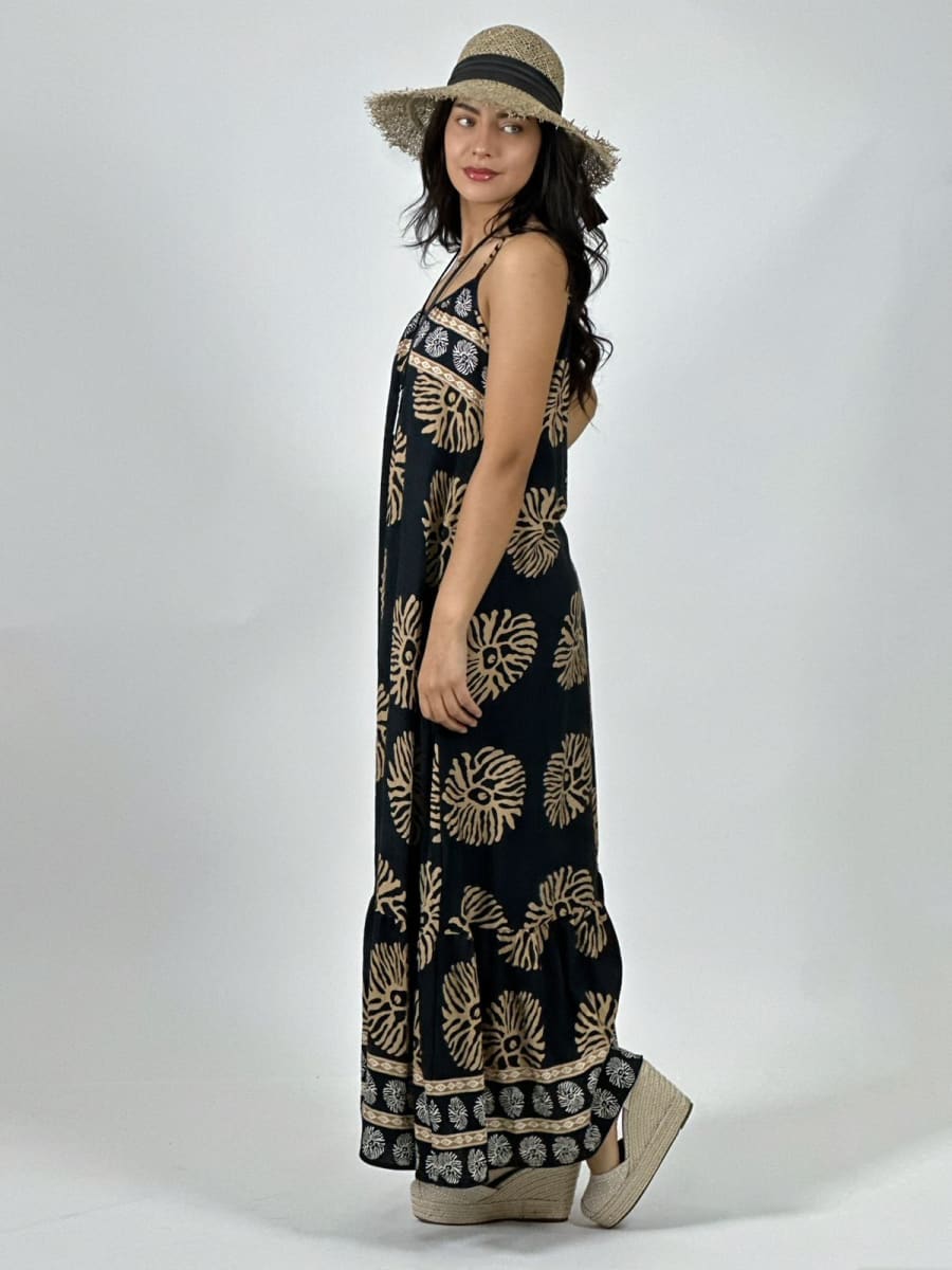 Vestido Casual Viscosa Tirantes Boho Chic A3-826