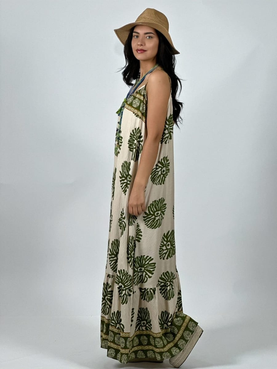 Vestido Casual Viscosa Tirantes Boho Chic A3-822