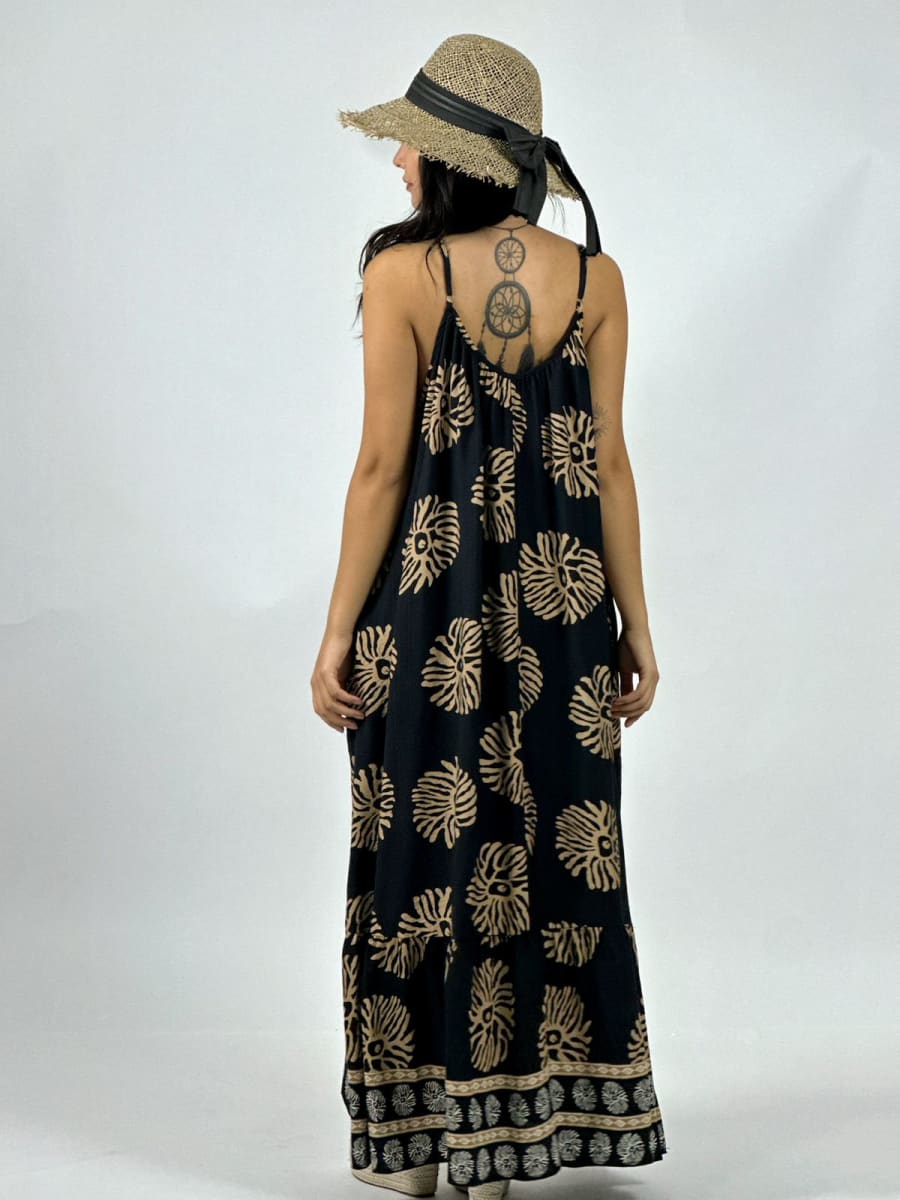 Vestido Casual Viscosa Tirantes Boho Chic A3-827