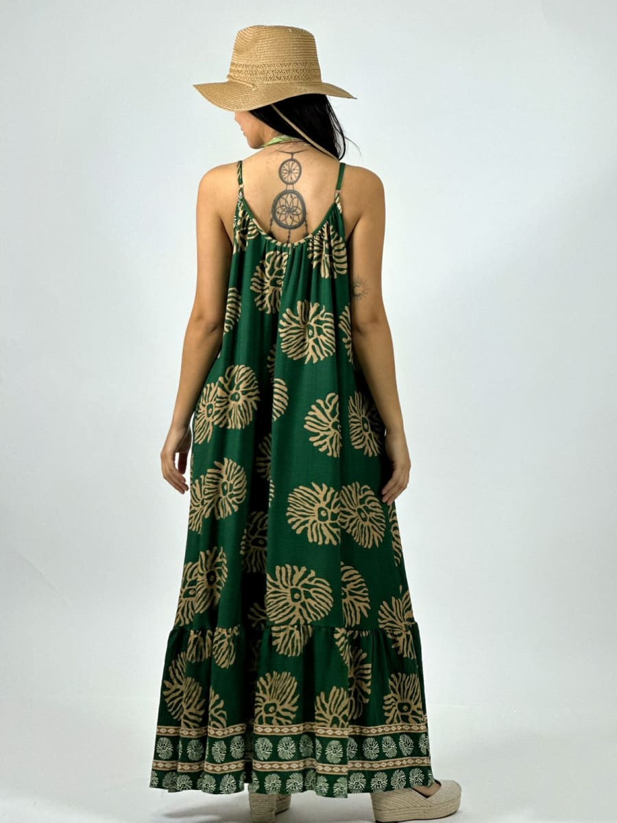 Vestido Casual Viscosa Tirantes Boho Chic A3-8211