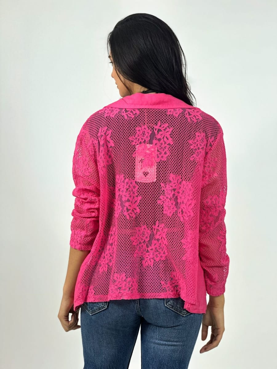 Blazer Italiano Lino Dorso Broderi A3-794