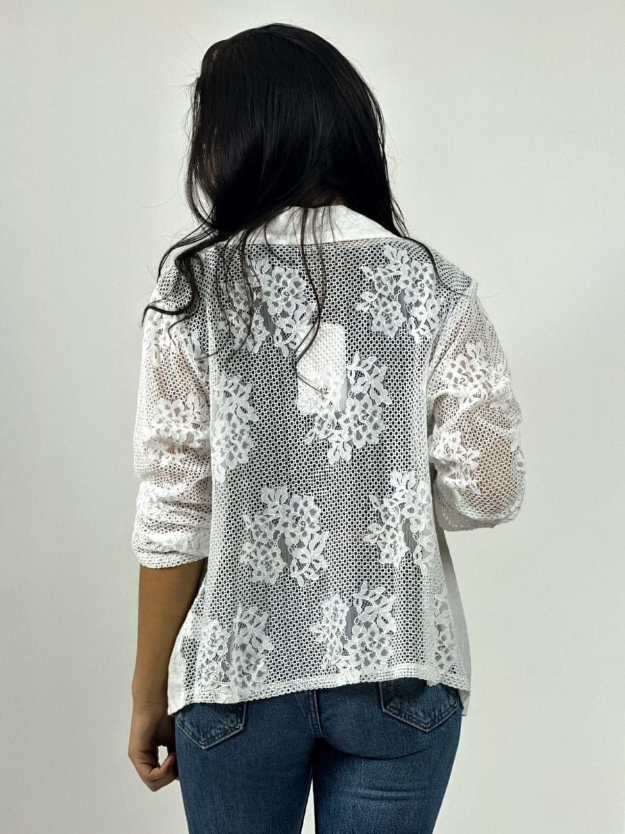 Blazer Italiano Lino Dorso Broderi A3-797