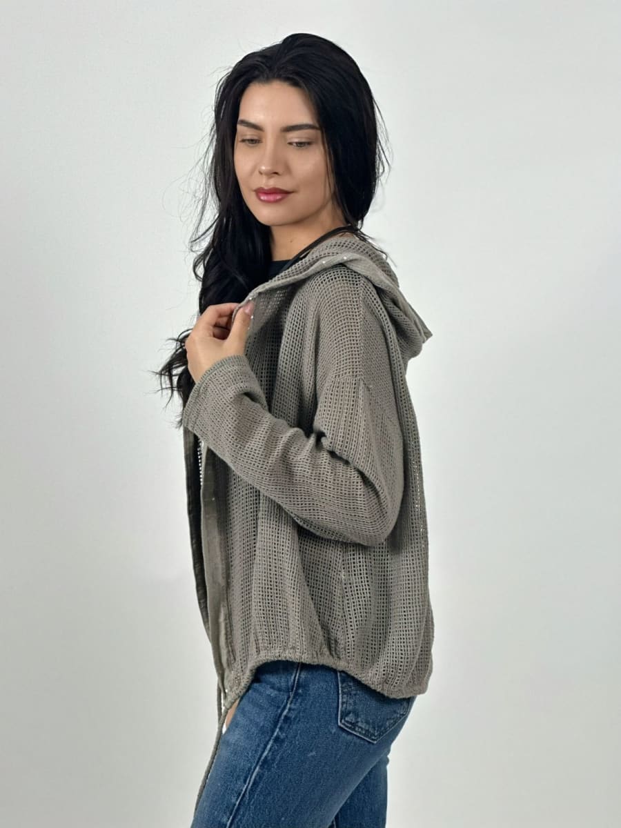 Bomber Italiano Tejido Bordes con Brillos A2-563