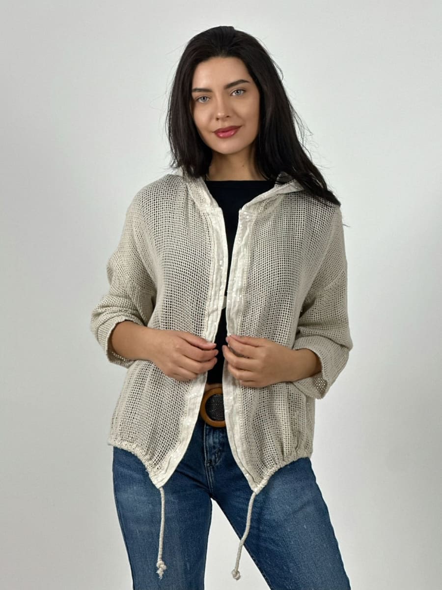 Bomber Italiano Tejido Bordes con Brillos A2-5613