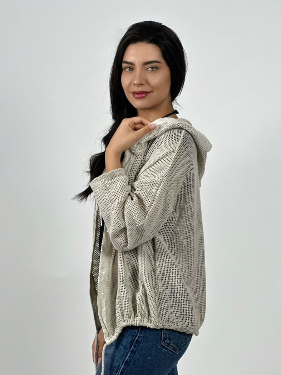 Bomber Italiano Tejido Bordes con Brillos A2-5614