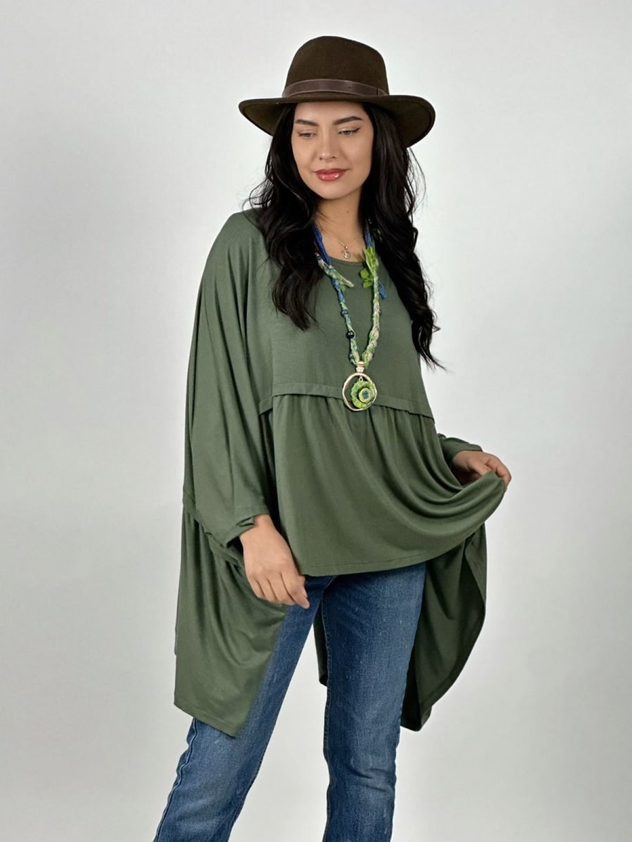 Polera Holgada Costura Horizontal A3-11