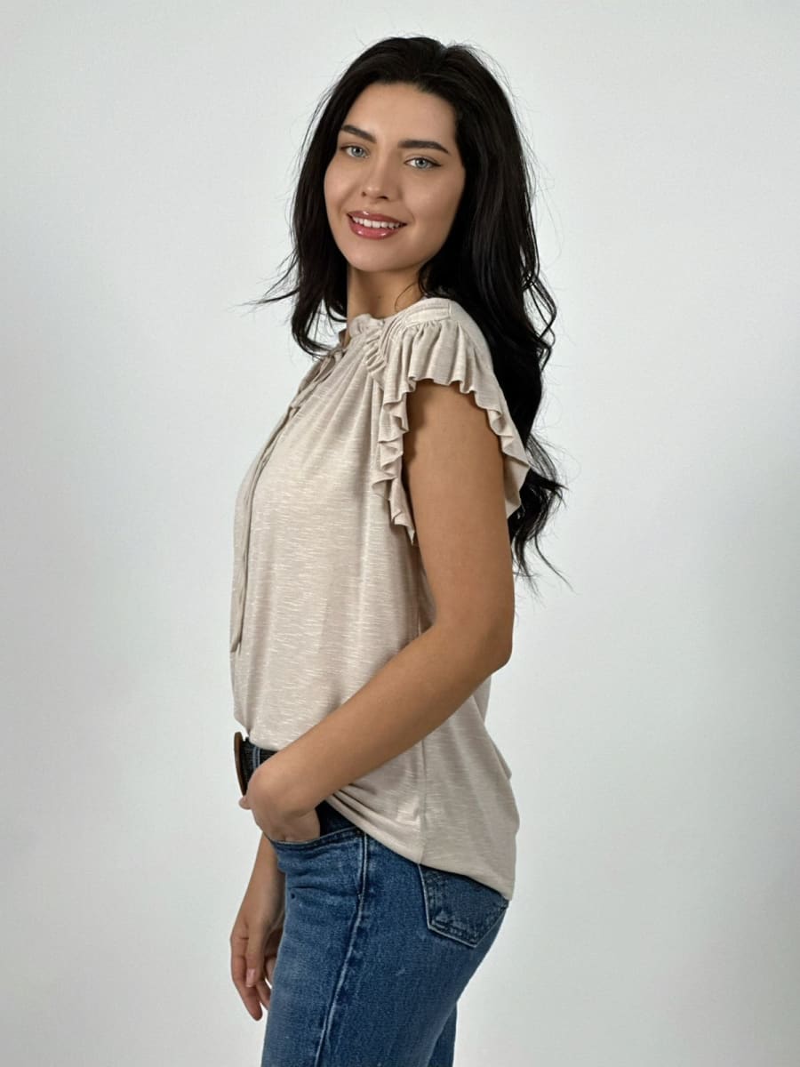 Polera Casual Algodon Cuello V con Faroleos A4-923