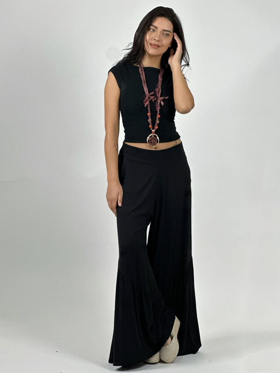 Palazzo Algodon Casual con Faroleos A2-59 2