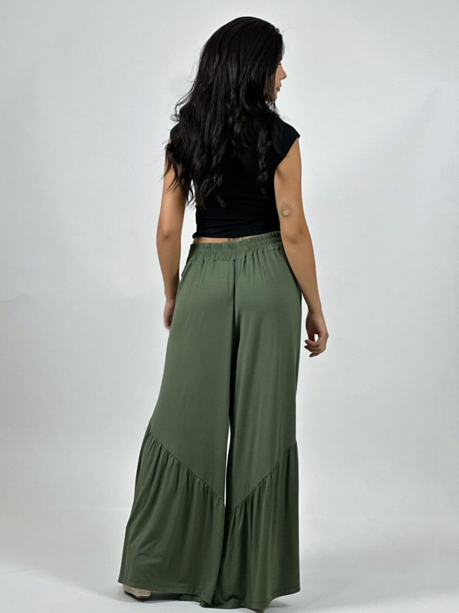 Palazzo Algodon Casual con Faroleos A2-599