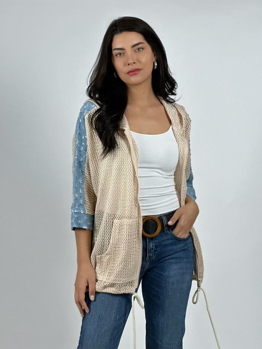 Bombers Hilo Mangas Mezclilla Con Brillos A2-572