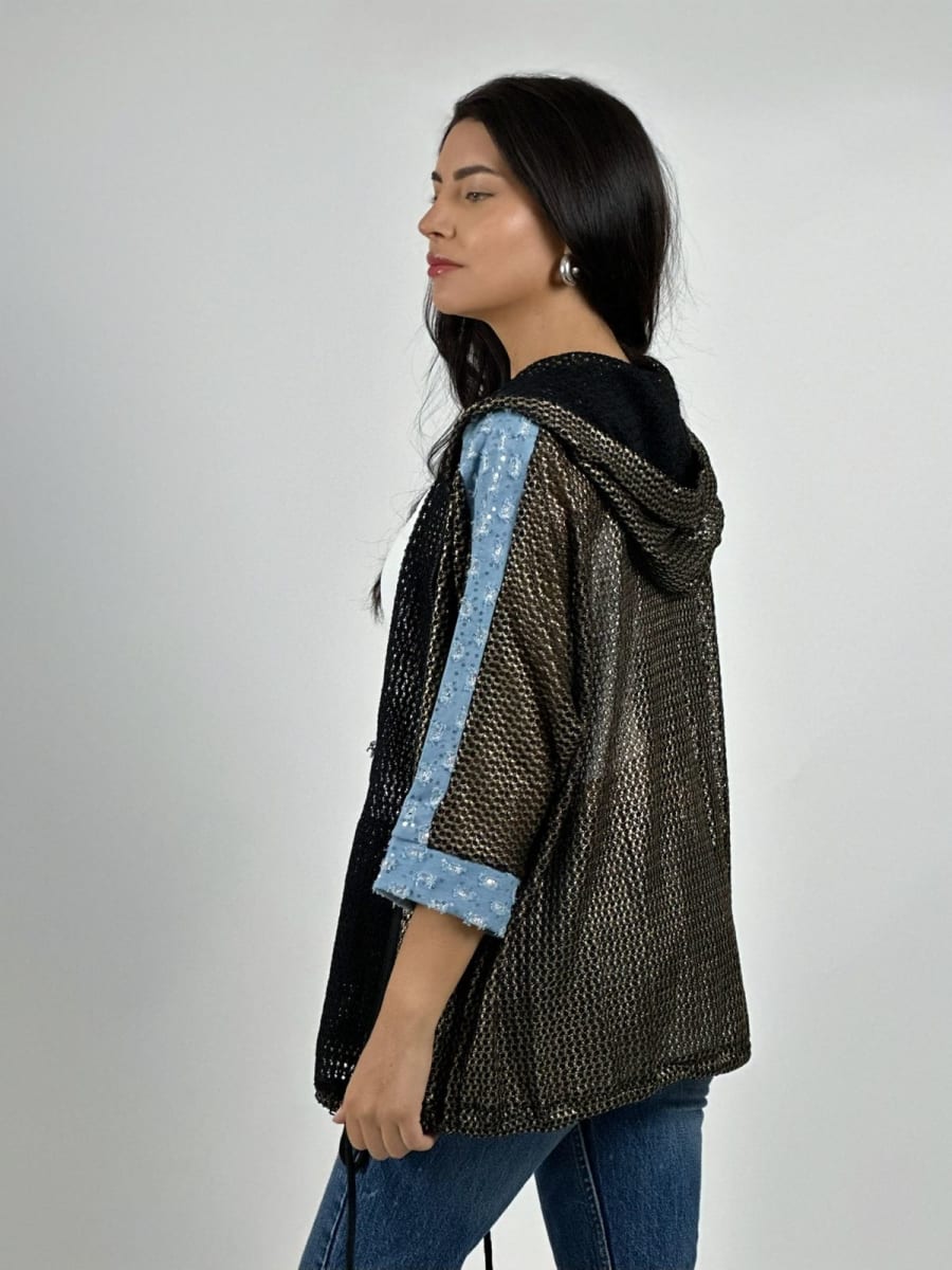 Bombers Hilo Mangas Mezclilla Con Brillos A2-575