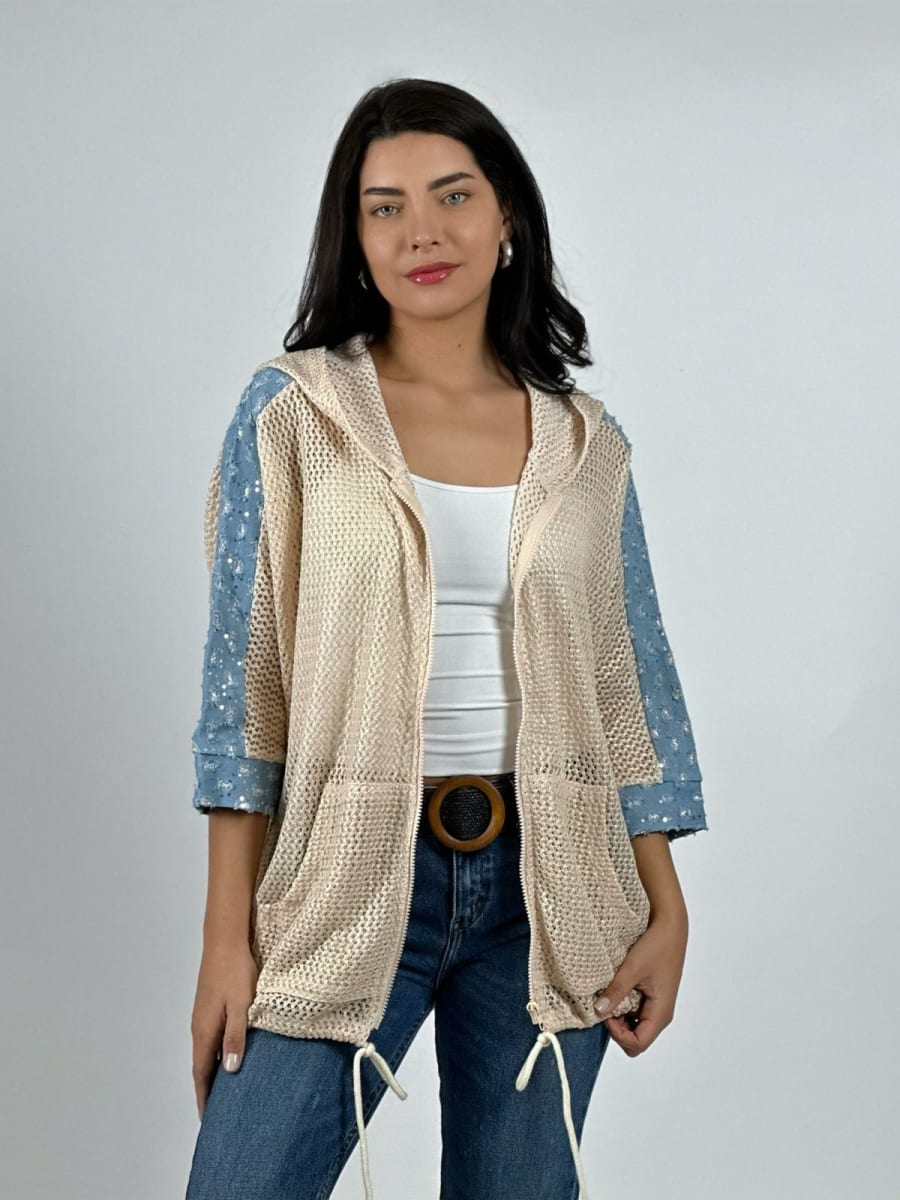 Bombers Hilo Mangas Mezclilla Con Brillos A2-571