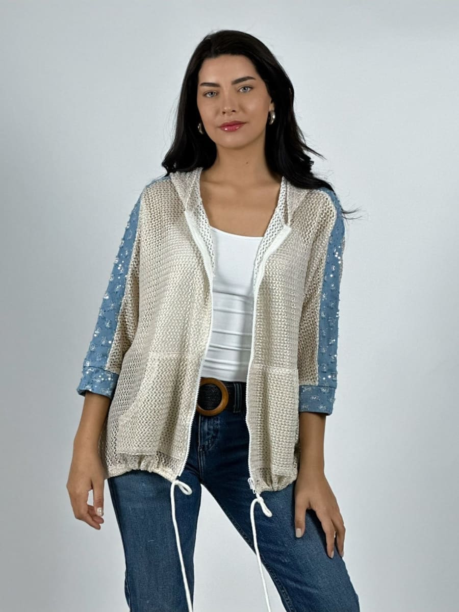 Bombers Hilo Mangas Mezclilla Con Brillos A2-577